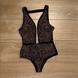 Nasty Gal X Beach Riot one piece black swimsuit